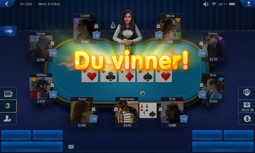 Poker Sverige HD Capture d'écran 3