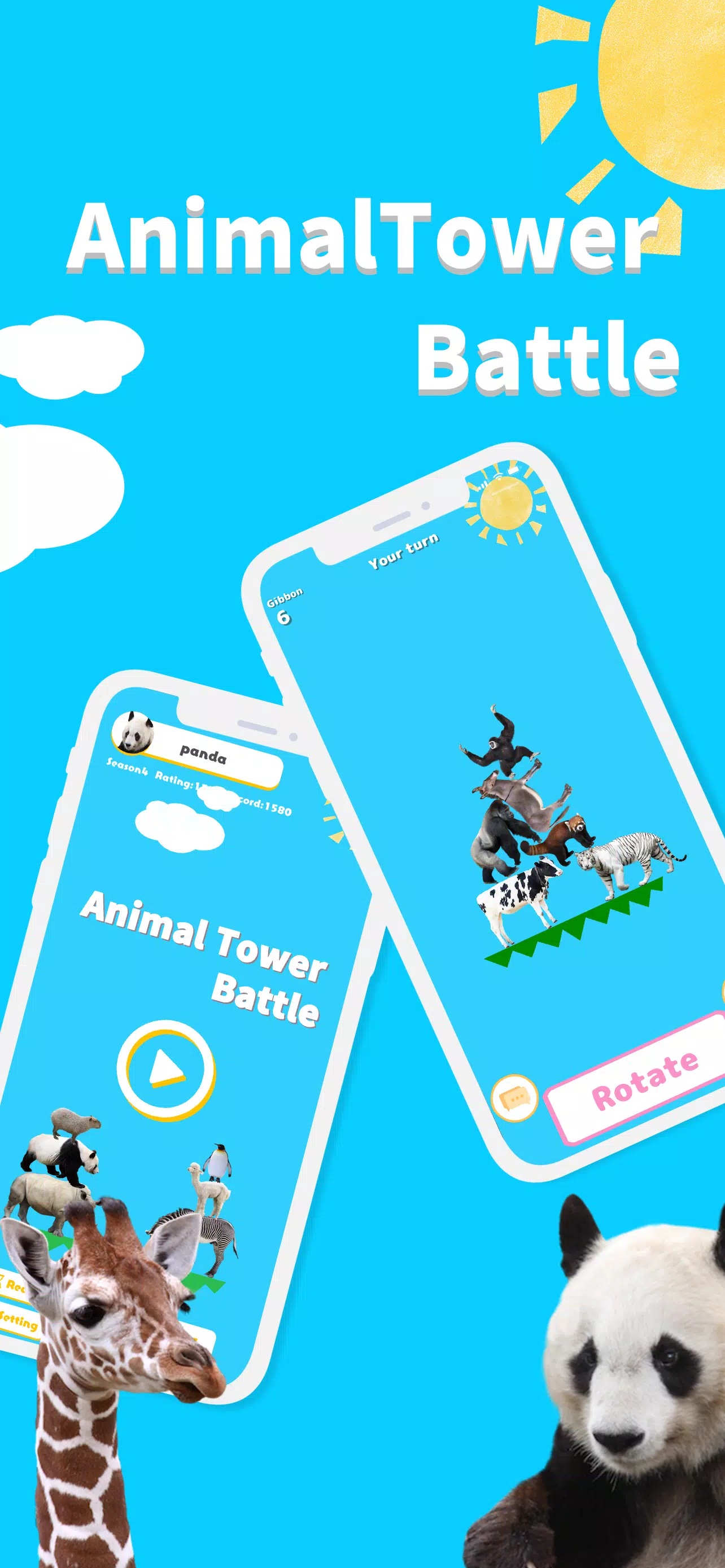 Animal Tower Battle Schermafbeelding 0