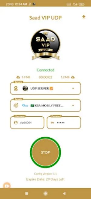 SAAD VIP UDP - Fast, Safe VPN Скриншот 1