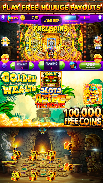 Slots! Azetc Gold Treasures Vegas Slot machines スクリーンショット 1