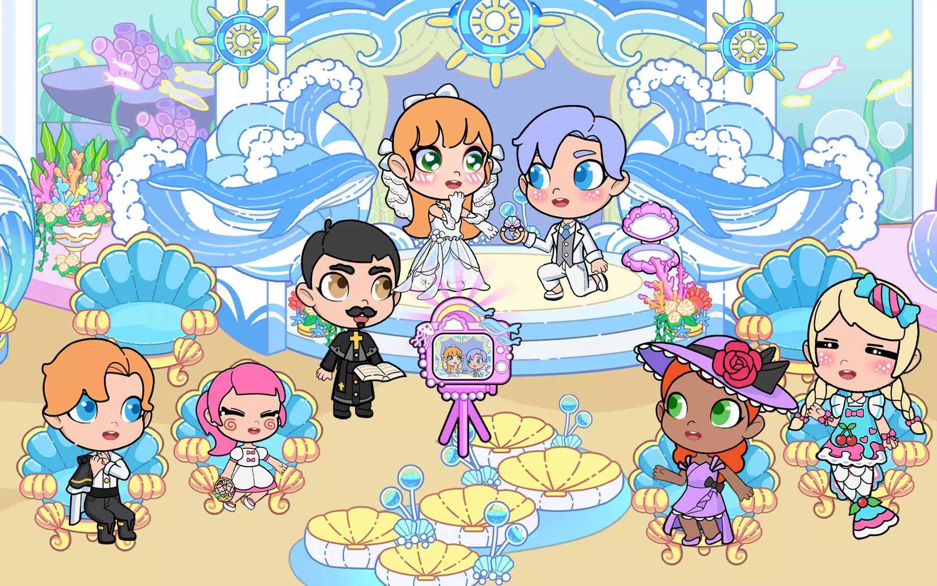 Schermata Mermaid Wedding World 0