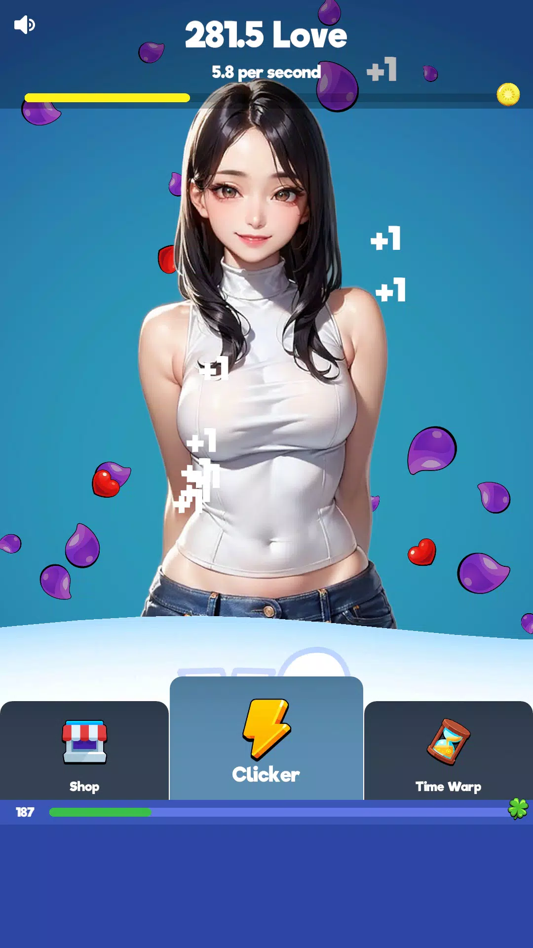 Sexy touch girls: idle clicker Screenshot 0