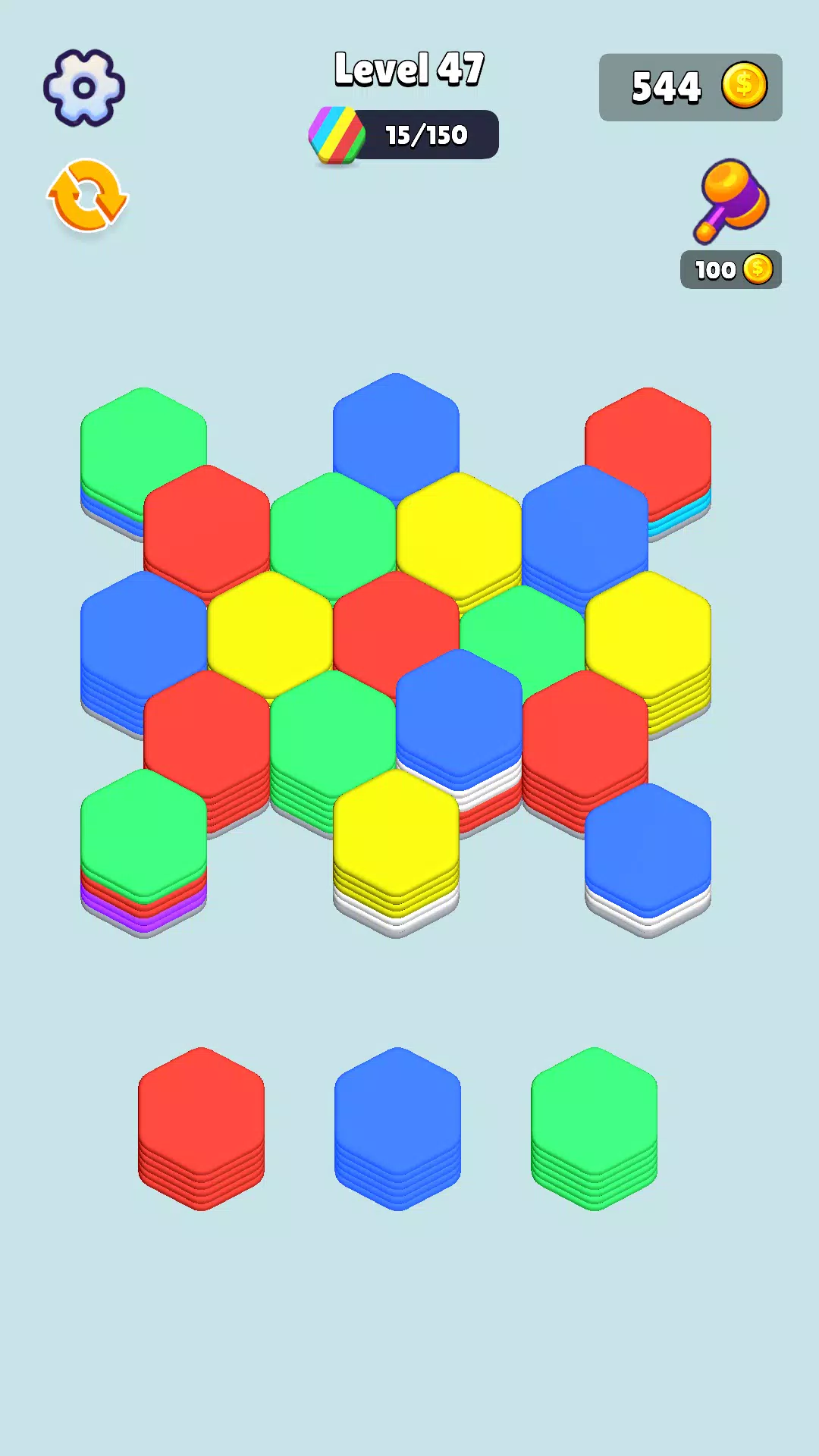 Stack Hexa Sort: Puzzle Match Captura de pantalla 0