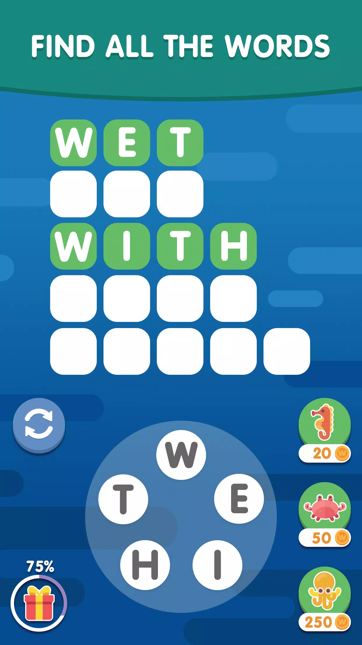 Word Search Sea: Word Puzzle 스크린샷 2