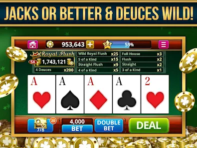 Video Poker Play Poker Offline スクリーンショット 1