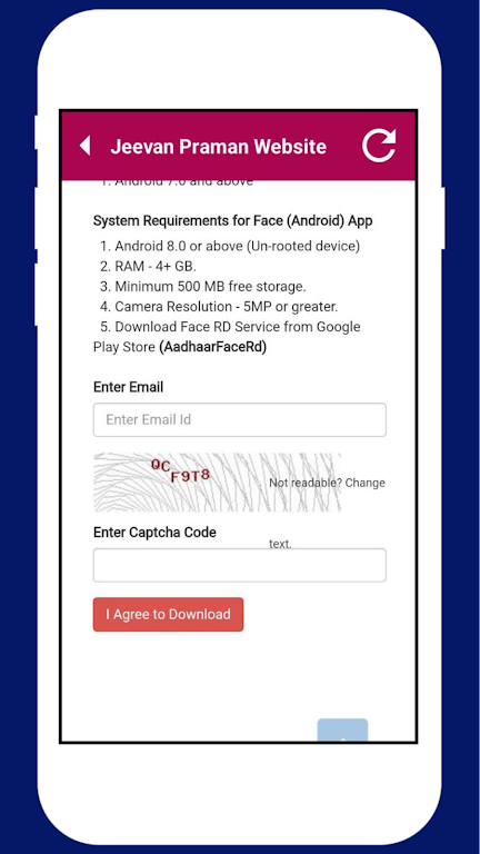 Aadhar Face Rd Authentication 스크린샷 0