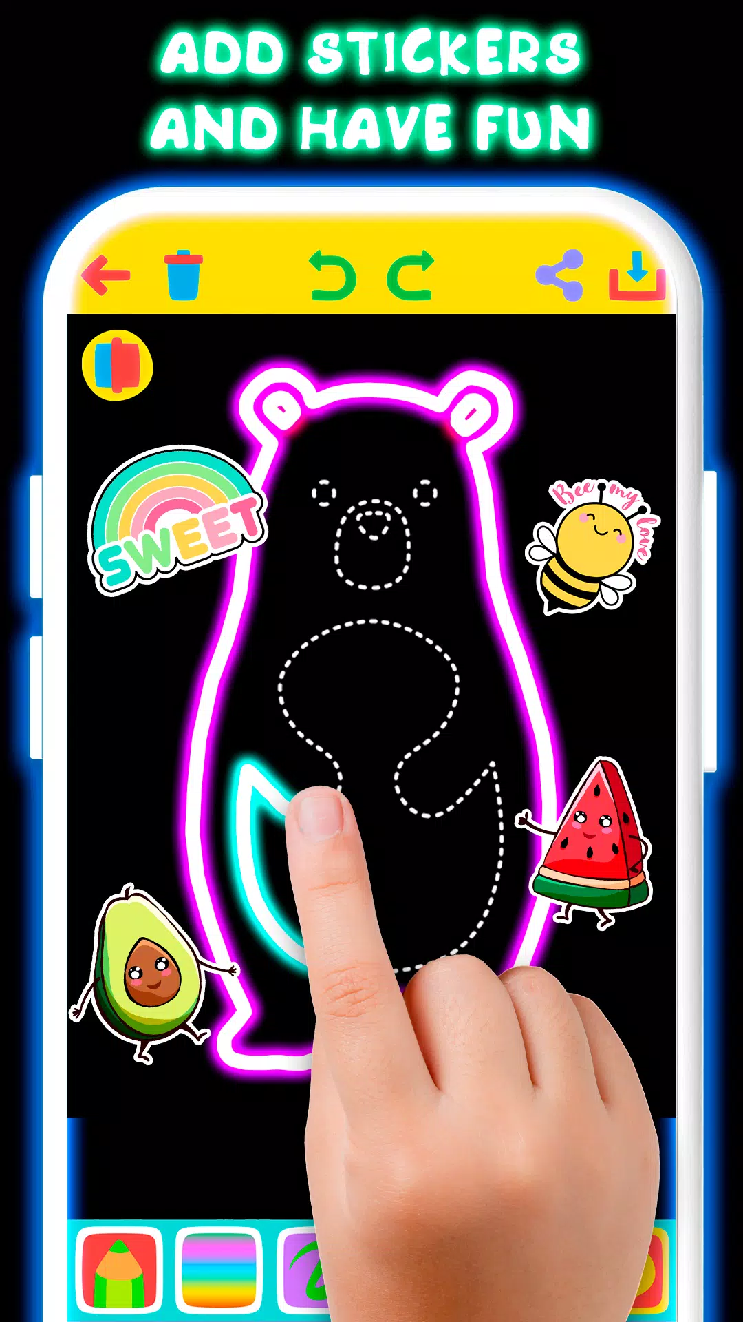 Drawing For Kids - Glow Draw Schermafbeelding 3