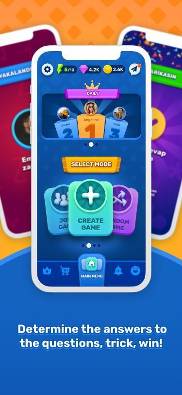 Zarta - Houseparty Trivia Game & Voice Chat Ảnh chụp màn hình 1