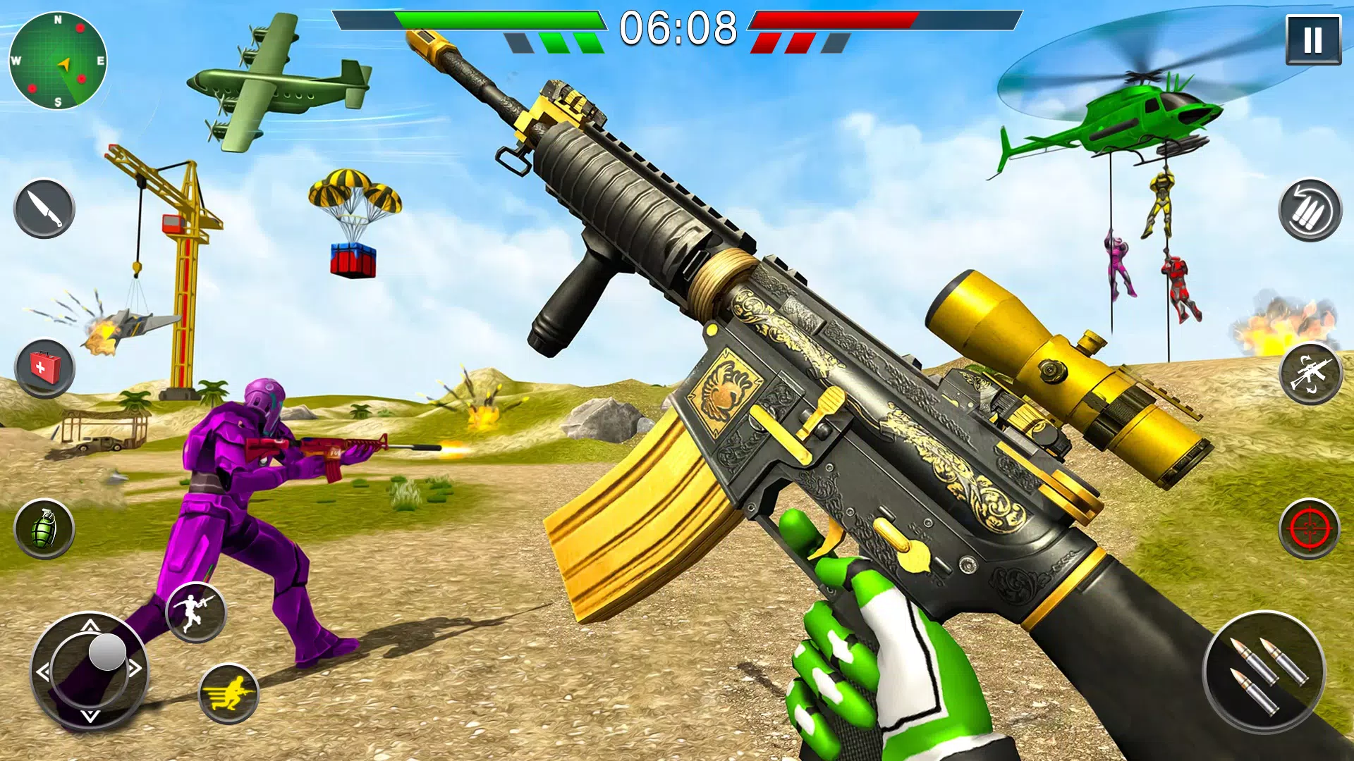 Robot Gun Battle: Offline FPS Schermafbeelding 2