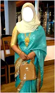 Women Hijab Saree Photo Suits 스크린샷 2