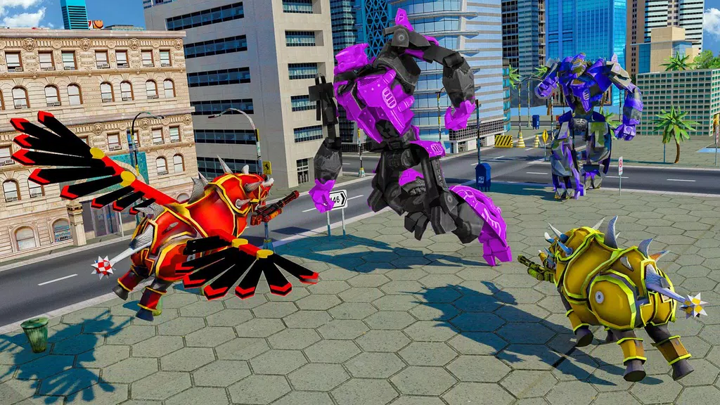 Flying Rhino Robot Transform: Robot War Games应用截图第2张