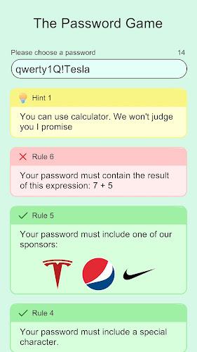 The Password Game ภาพหน้าจอ 2