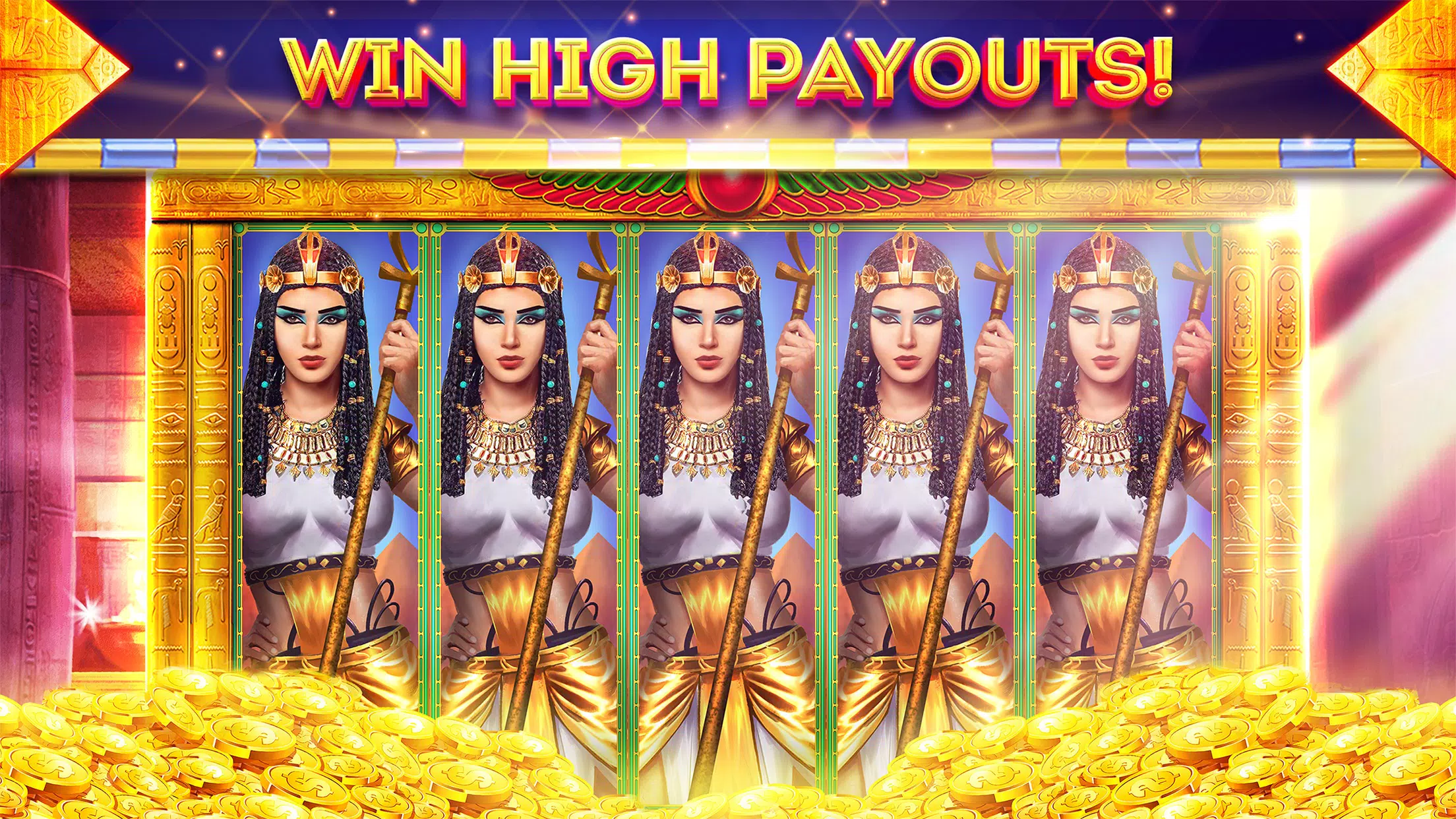 Pharaohs of Egypt Slots Casino Ảnh chụp màn hình 2