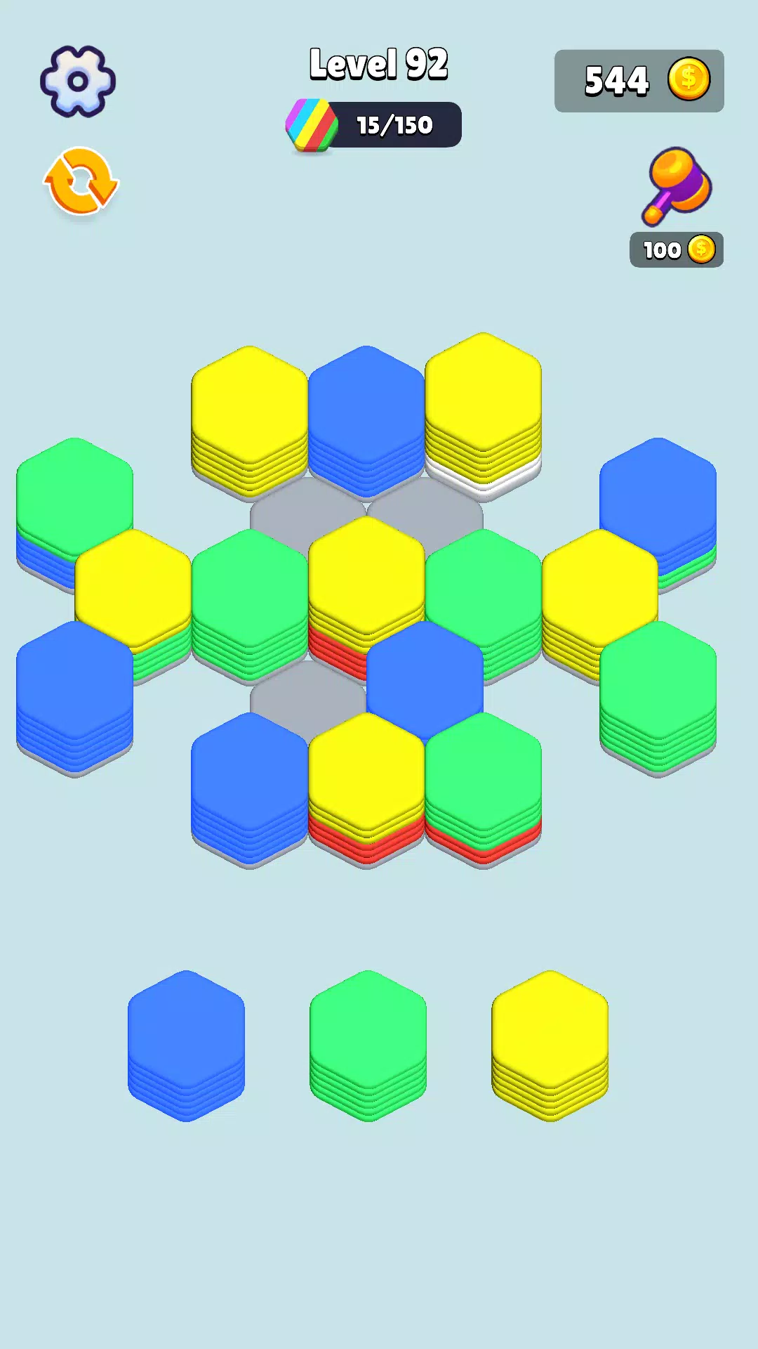 Stack Hexa Sort: Puzzle Match Captura de pantalla 2