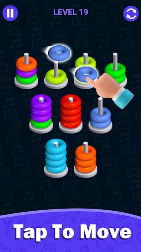 Stacolor: Hoop Stack Ring Game スクリーンショット 0