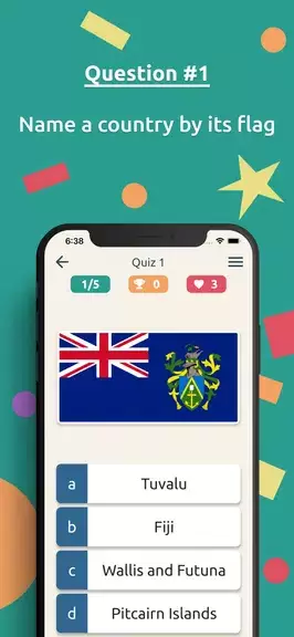 Flags Quiz:  World Geo Trivia Captura de pantalla 1