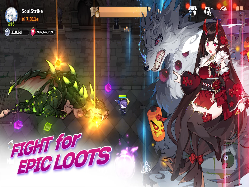 Soul Strike! Idle RPG Mod ဖန်သားပြင်ဓာတ်ပုံ 2