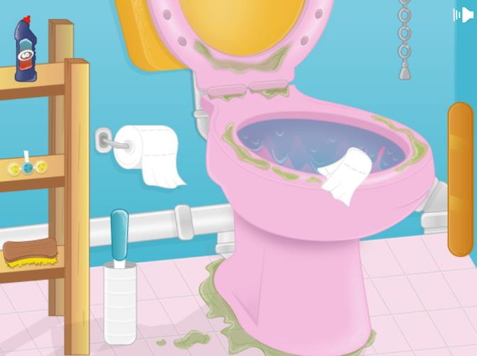 Girls bathroom cleaning games Captura de tela 3