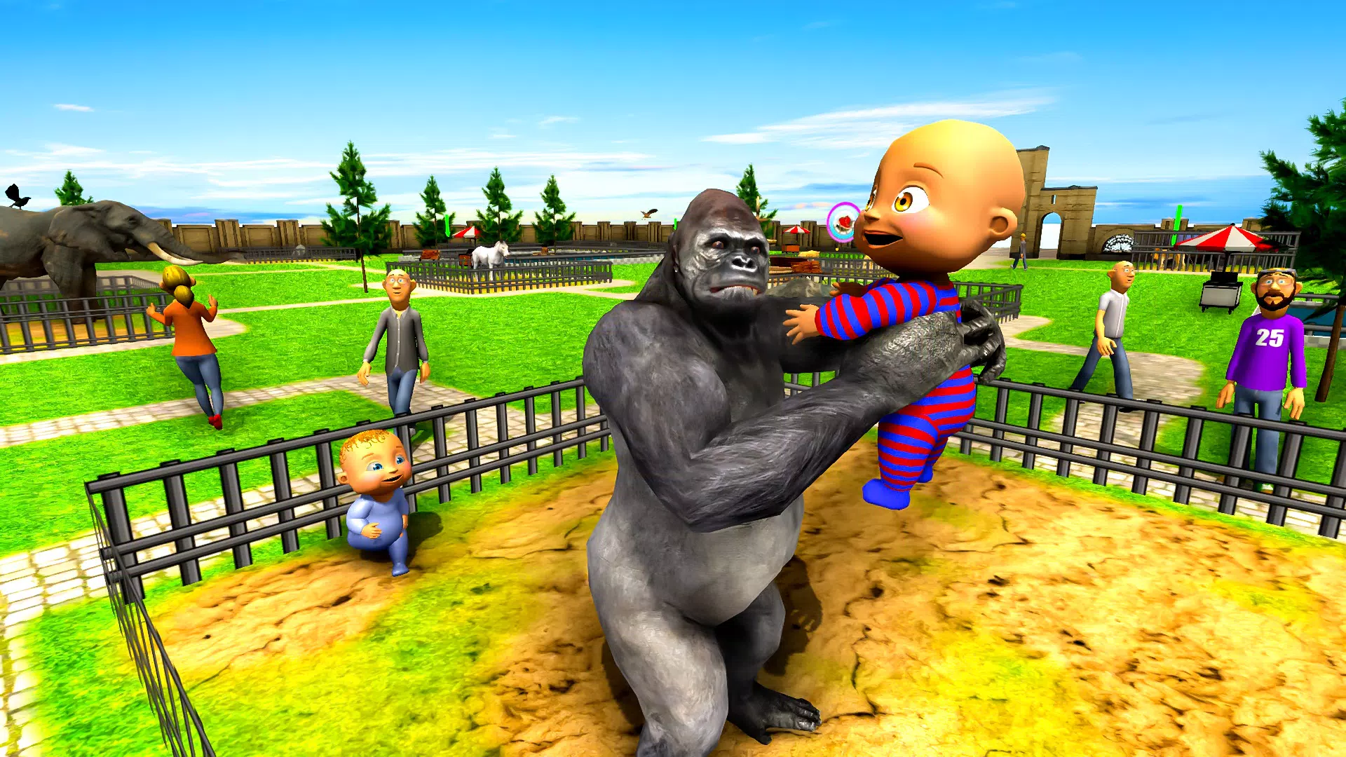 Naughty Baby 3D: Daddy Zoo Fun Captura de tela 3