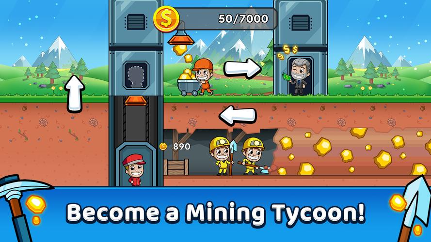 Idle Miner ဖန်သားပြင်ဓာတ်ပုံ 0