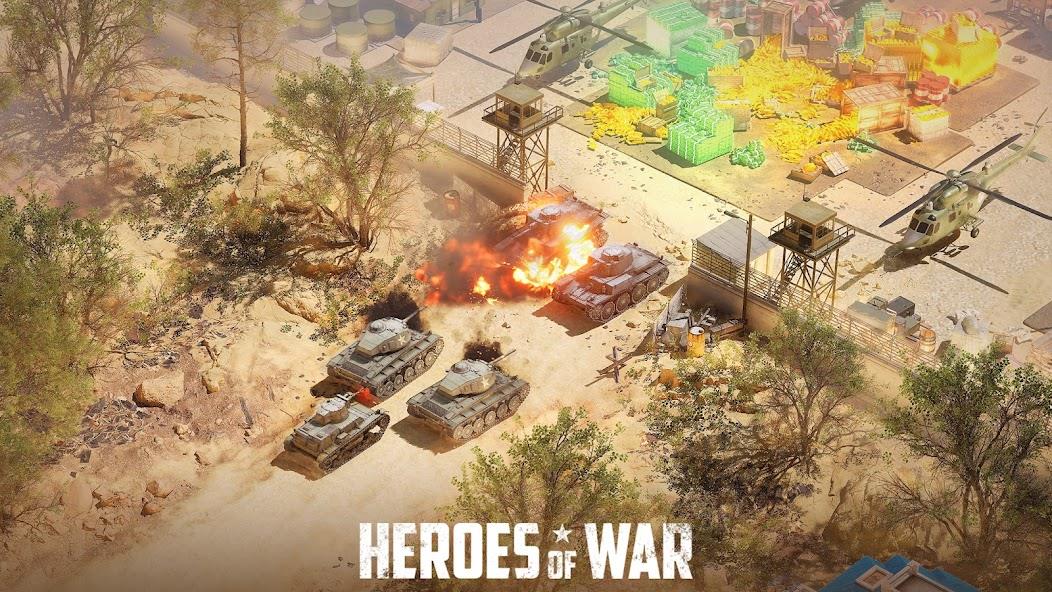 Heroes of War: Idle army game Mod Screenshot 1