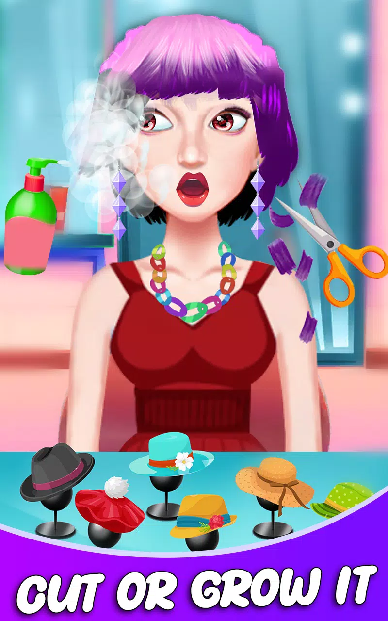 Fashion Girls Hair Salon Games Ekran Görüntüsü 2