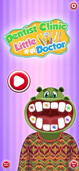 Hippo's Doctor : Dentist Games Скриншот 2