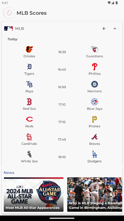 MLB Scores 스크린샷 0