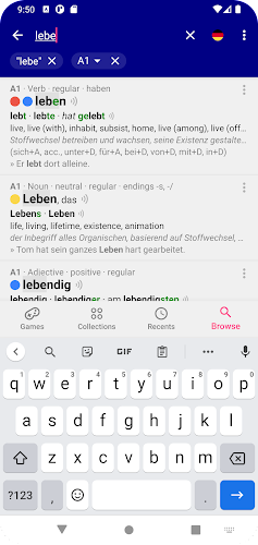 German Dictionary Screenshot 2