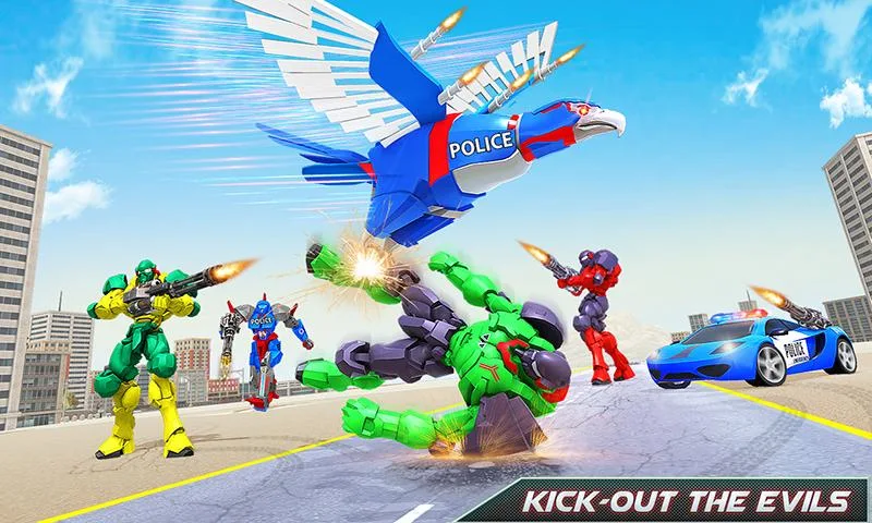 Flying Eagle Robot Car Games Screenshot 0