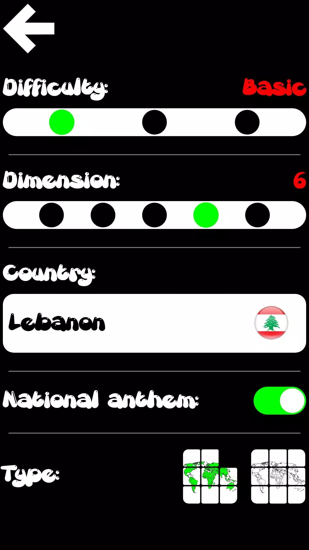 Sliding geographic puzzle Zrzut ekranu 2