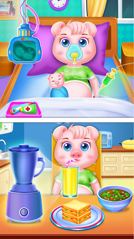 Pinky pig mom newborn Captura de tela 2