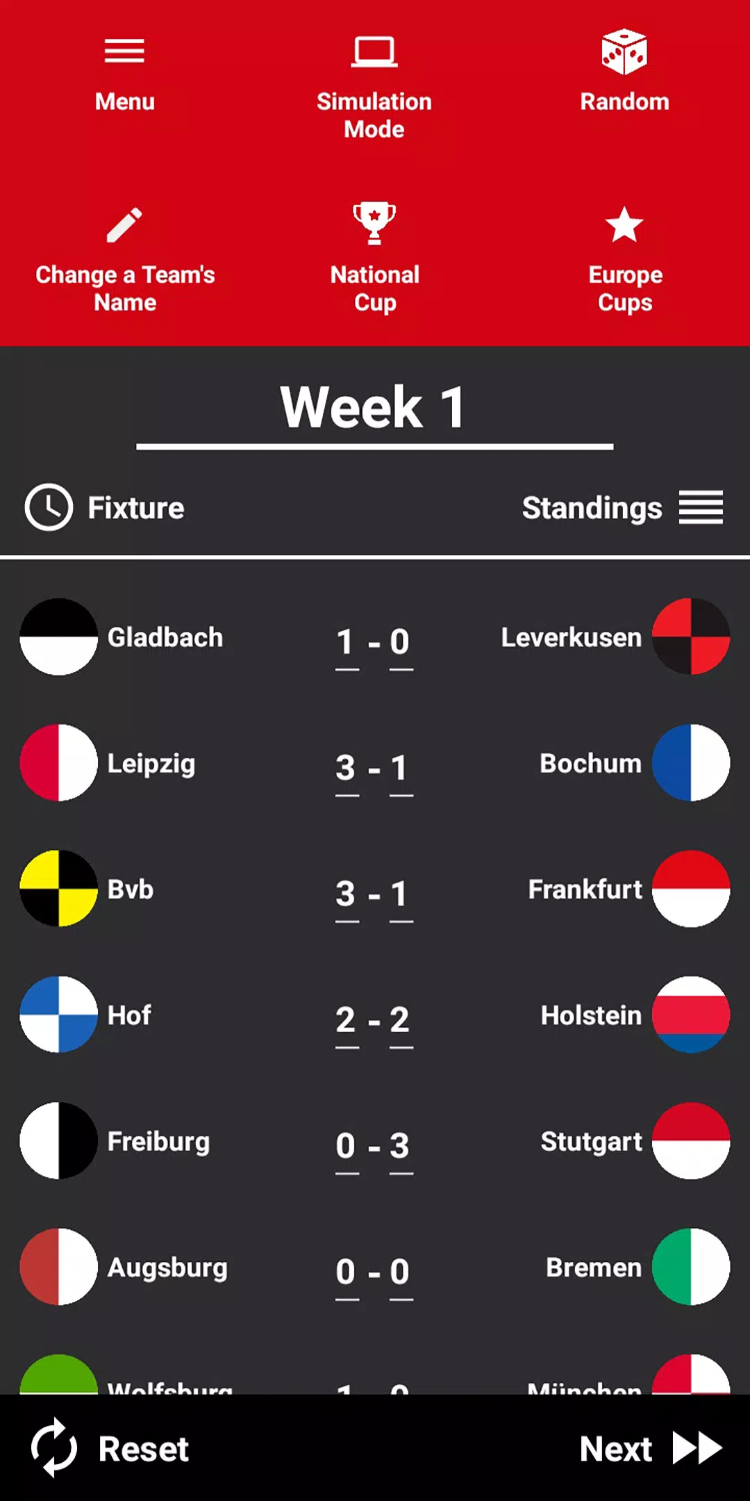 German League Simulator Game Скриншот 0