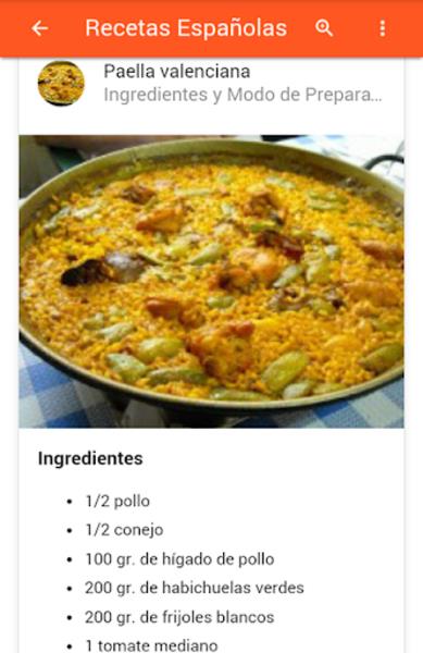 Recetas Españolas ภาพหน้าจอ 0