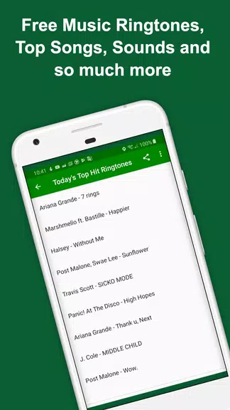Today's Hit Ringtones - Free New Music Ring Tones Tangkapan skrin 0