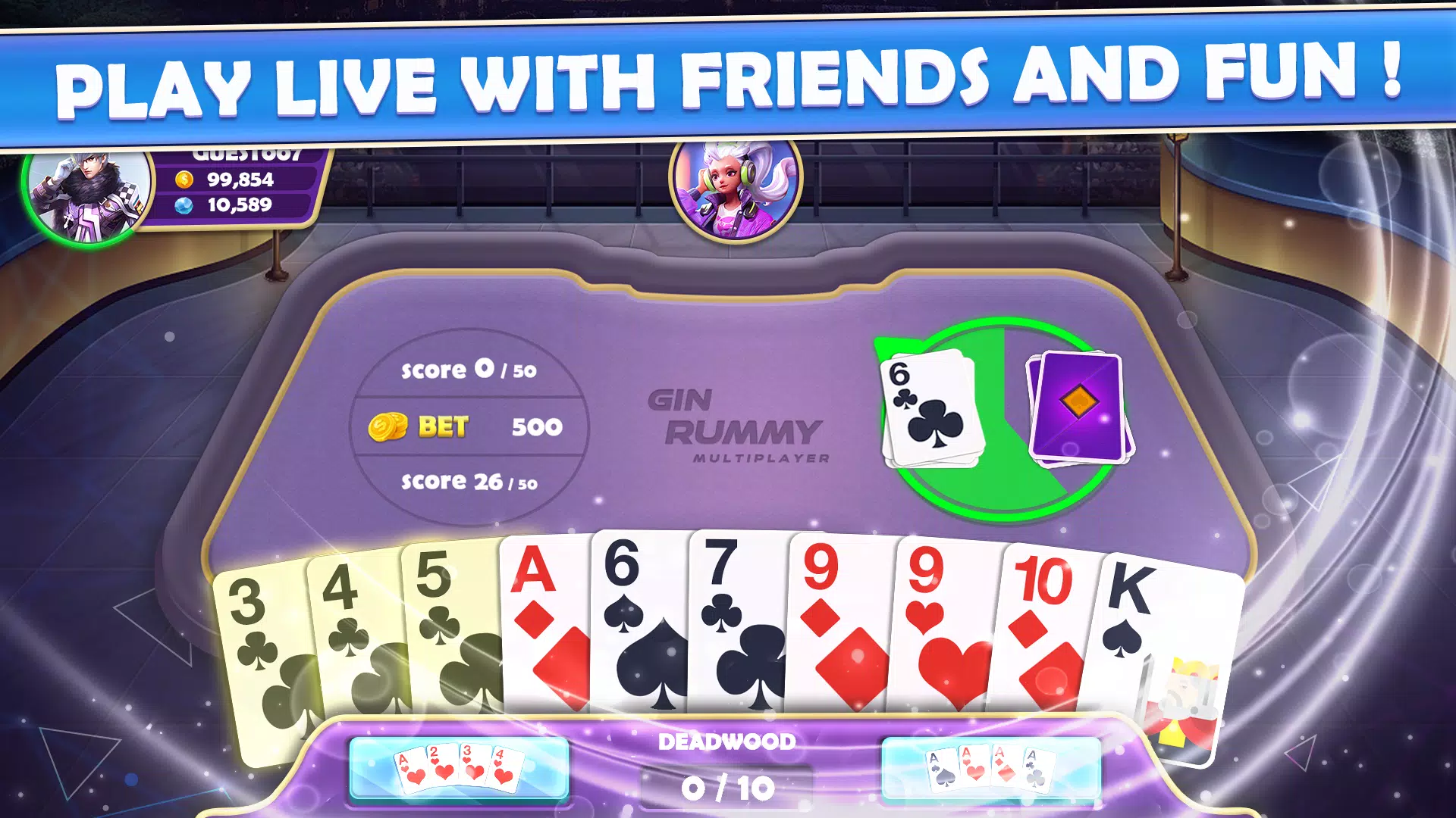 Gin Rummy Multiplayer ဖန်သားပြင်ဓာတ်ပုံ 3