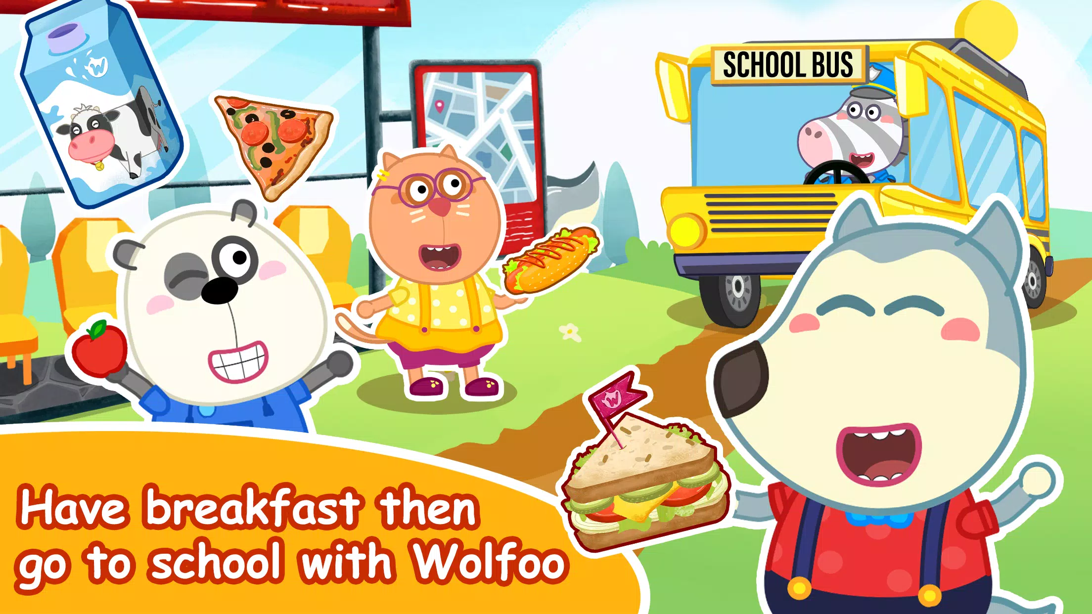 Wolfoo A Day At School スクリーンショット 0