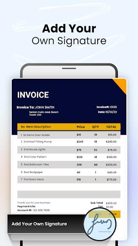 Invoice Maker and Generator ဖန်သားပြင်ဓာတ်ပုံ 3