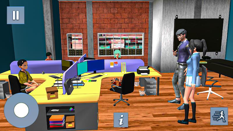 Anime Games: Office Girl Sim স্ক্রিনশট 3