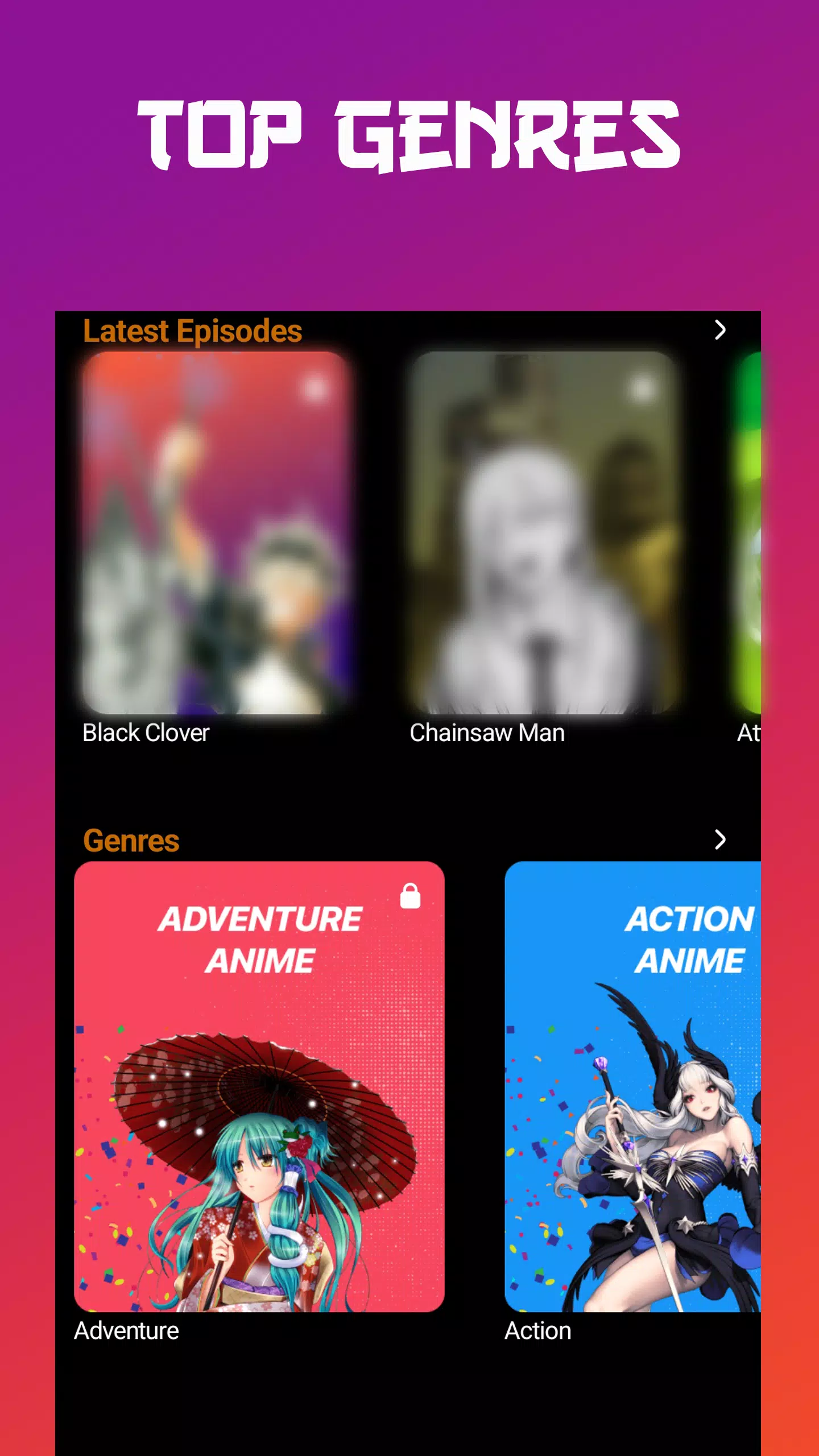 Anime tv - Anime Watching App Screenshot 2