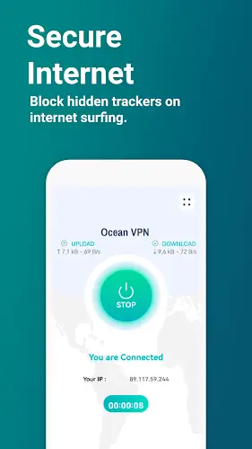 Ocean VPN - Secure VPN Proxy स्क्रीनशॉट 0