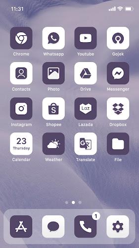 Wow Violet Theme - Icon Pack 스크린샷 1