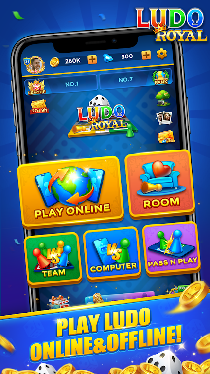 Ludo Royal - Happy Voice Chat Captura de pantalla 1