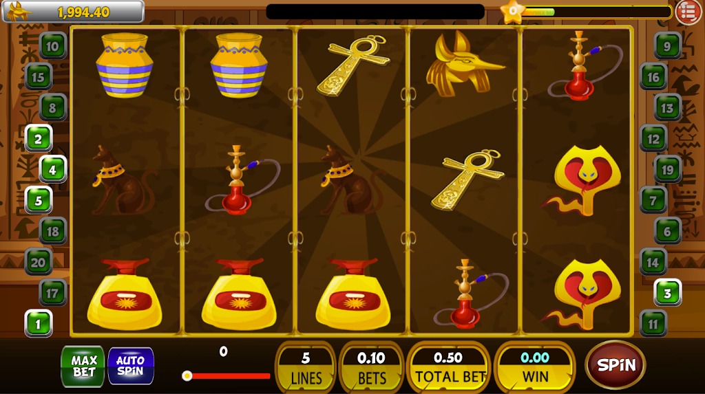 Classic Cleopatra Egypt Slot Machine ♛ 스크린샷 0