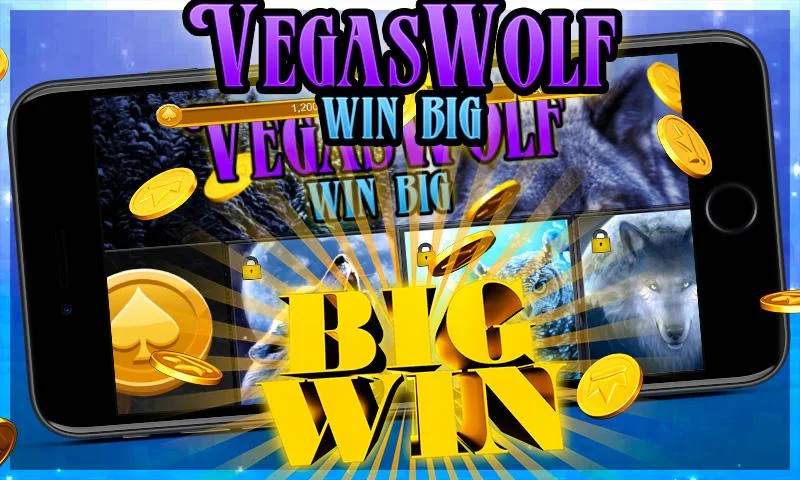 Vegas Wolf - Win Big Lucky Winter Slots Captura de pantalla 1