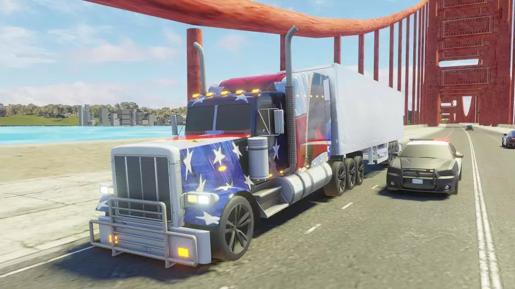 Usa Truck Simulator Car Games Schermafbeelding 0