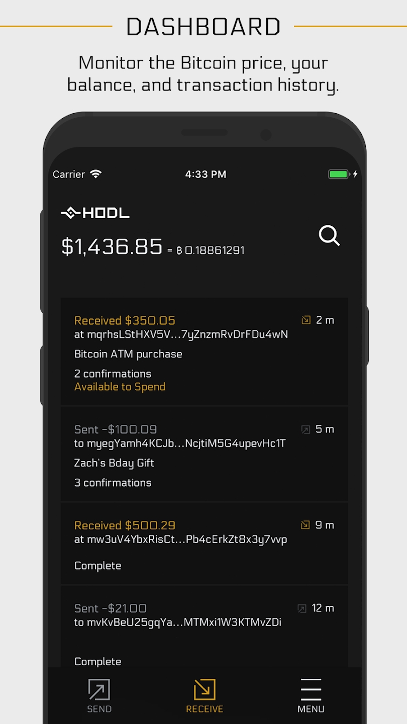 HODL Wallet ဖန်သားပြင်ဓာတ်ပုံ 2