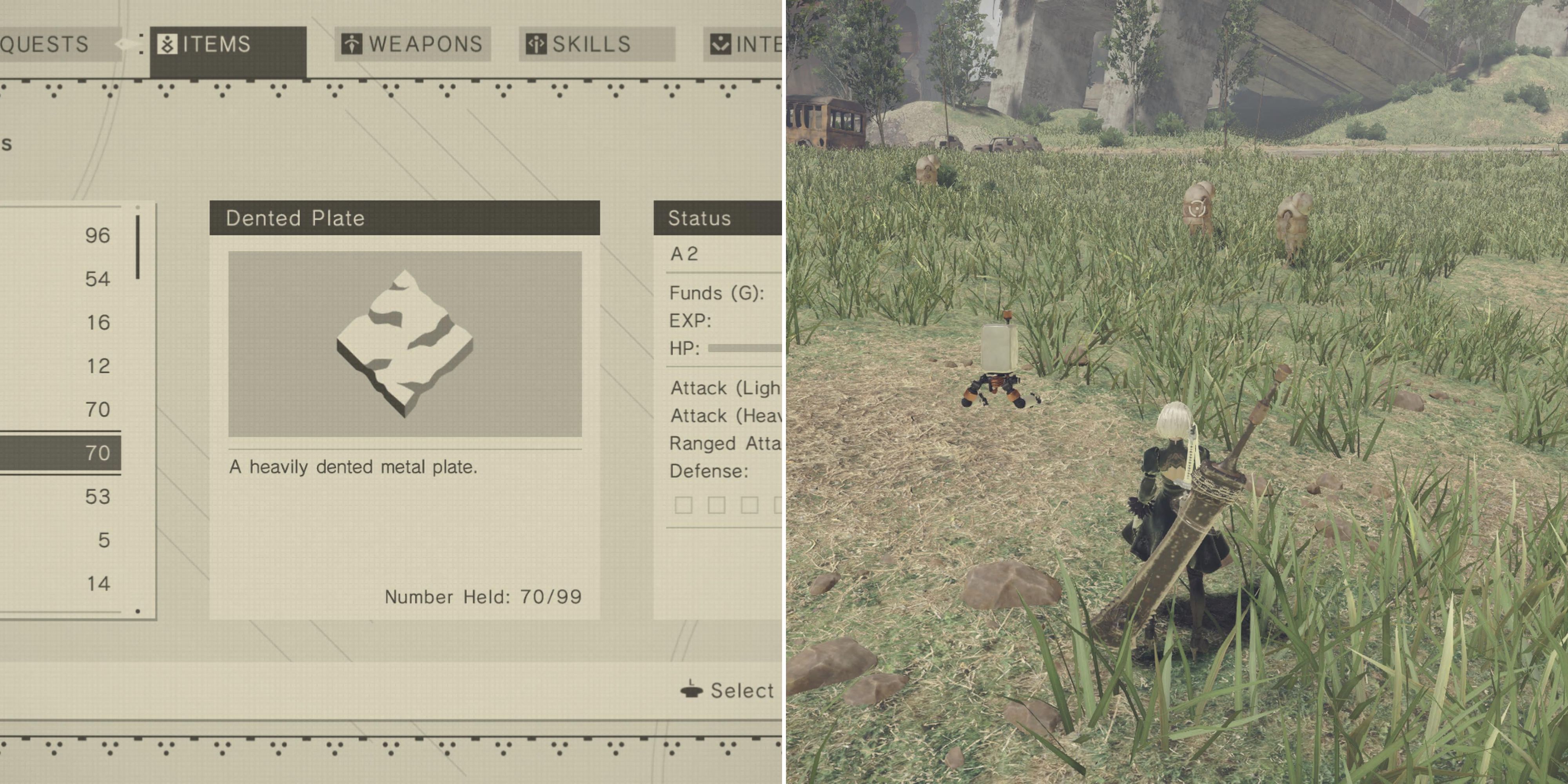 Nier: Automata - Di mana untuk mendapatkan plat yang berliku -liku