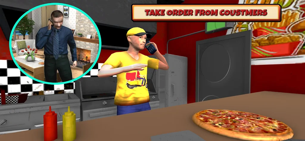 Fast Food Delivery Bike Game Ekran Görüntüsü 1