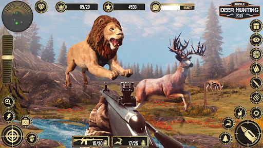 Jungle Deer Hunting Games 3D Ảnh chụp màn hình 1